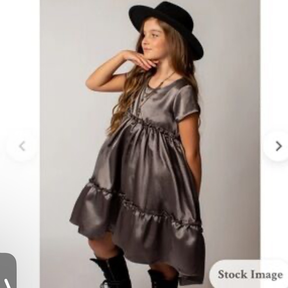 Joyfolie Holiday Dress in a Charming Metallic PINK color